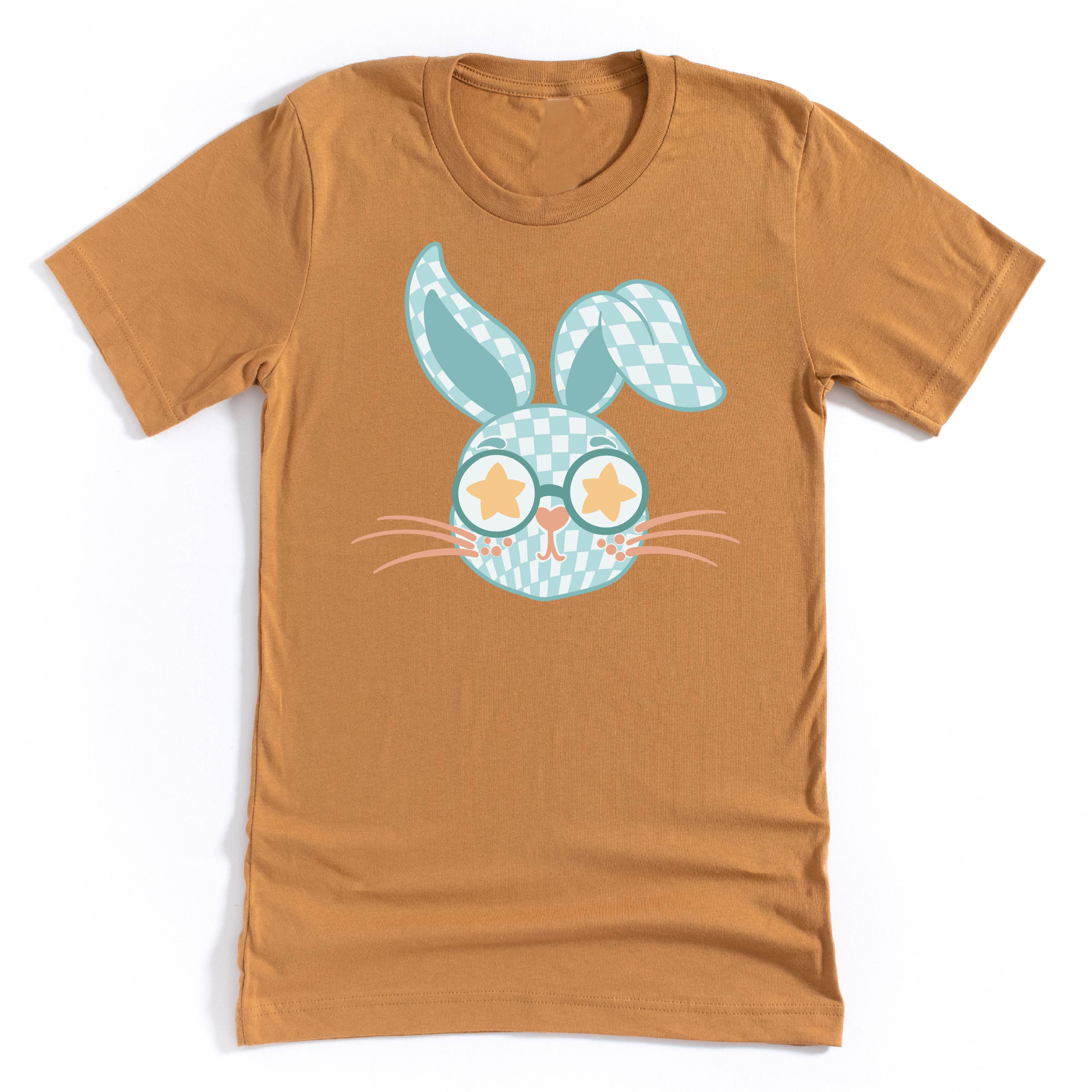 Blue Checkered Bunny - Unisex Tee Little Mama Shirt Shop