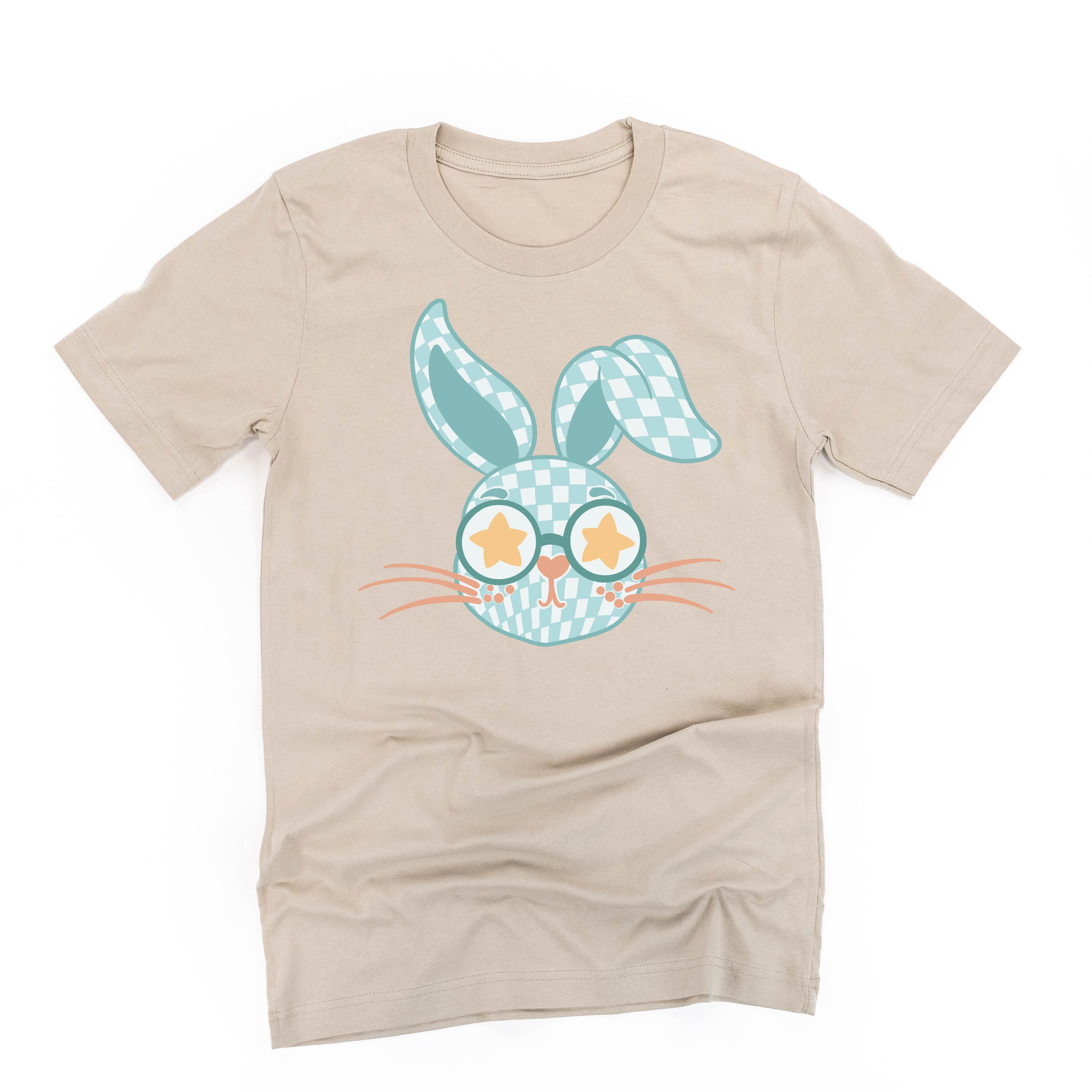 Blue Checkered Bunny - Unisex Tee Little Mama Shirt Shop