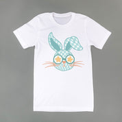Blue Checkered Bunny - Unisex Tee Little Mama Shirt Shop
