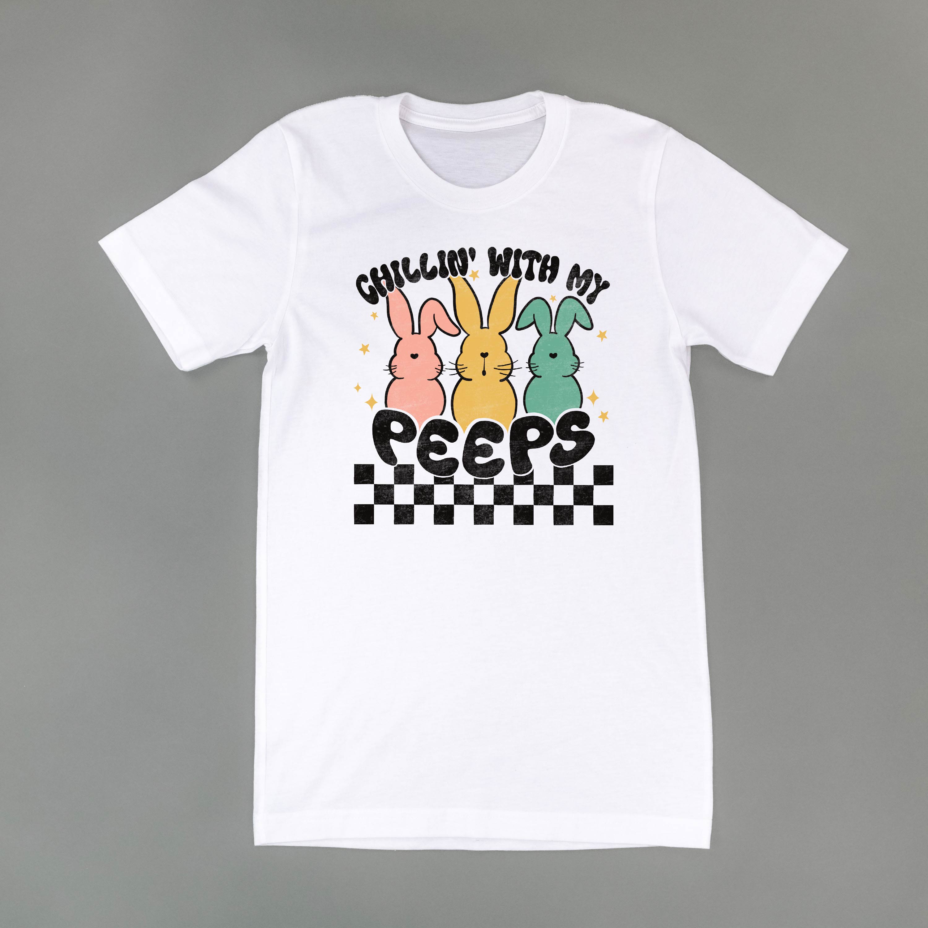 Chillin' With My Peeps - Unisex Tee Little Mama Shirt Shop