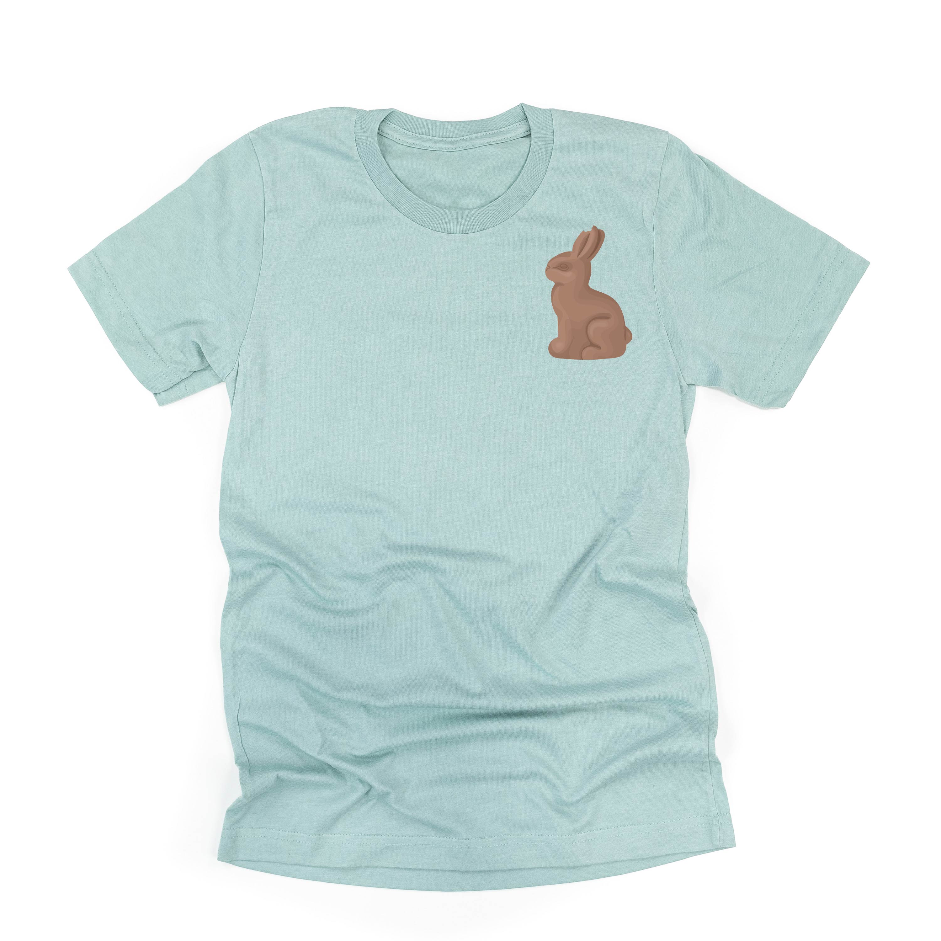 Chocolate Bunny (pocket) - Unisex Tee Little Mama Shirt Shop