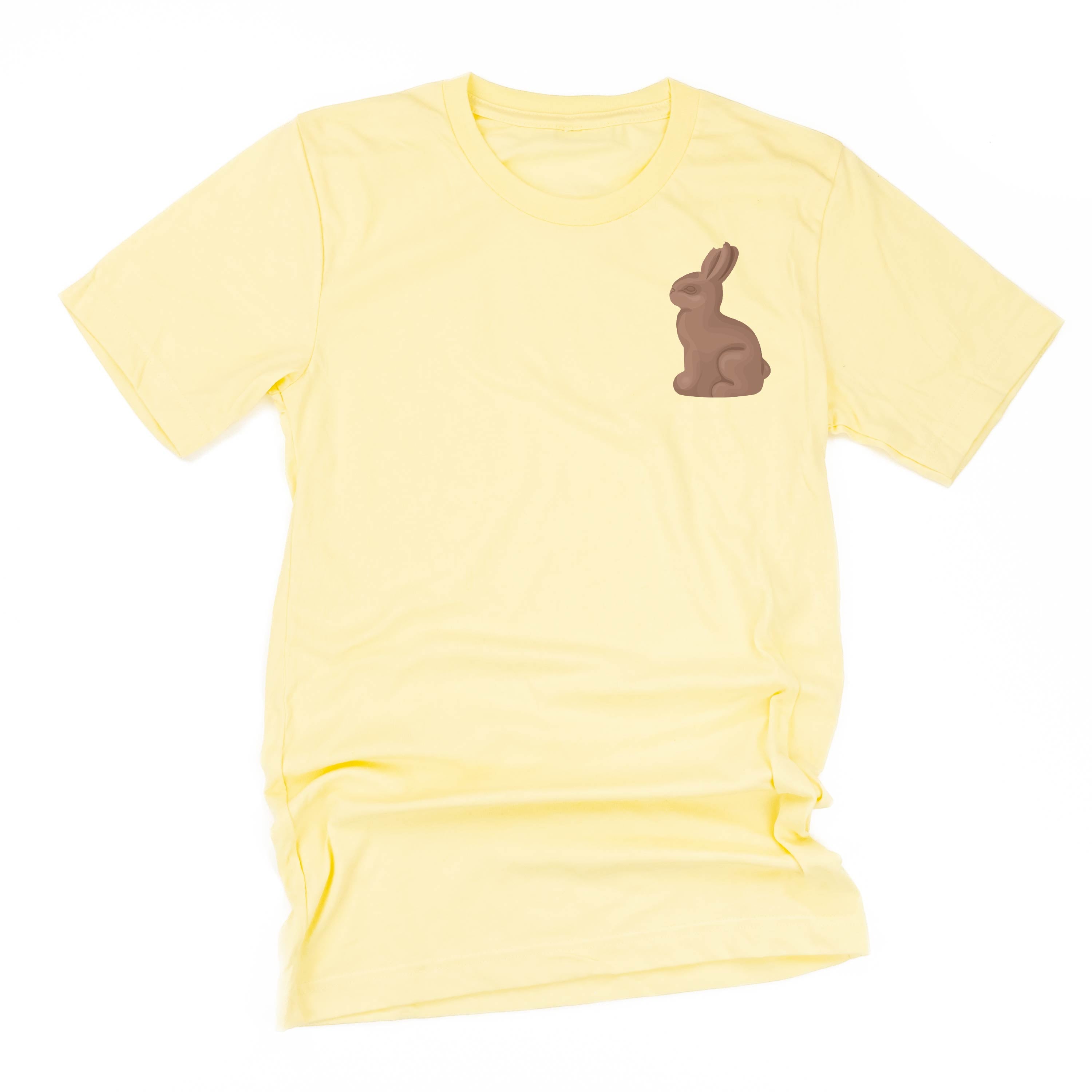 Chocolate Bunny (pocket) - Unisex Tee Little Mama Shirt Shop