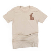 Chocolate Bunny (pocket) - Unisex Tee Little Mama Shirt Shop