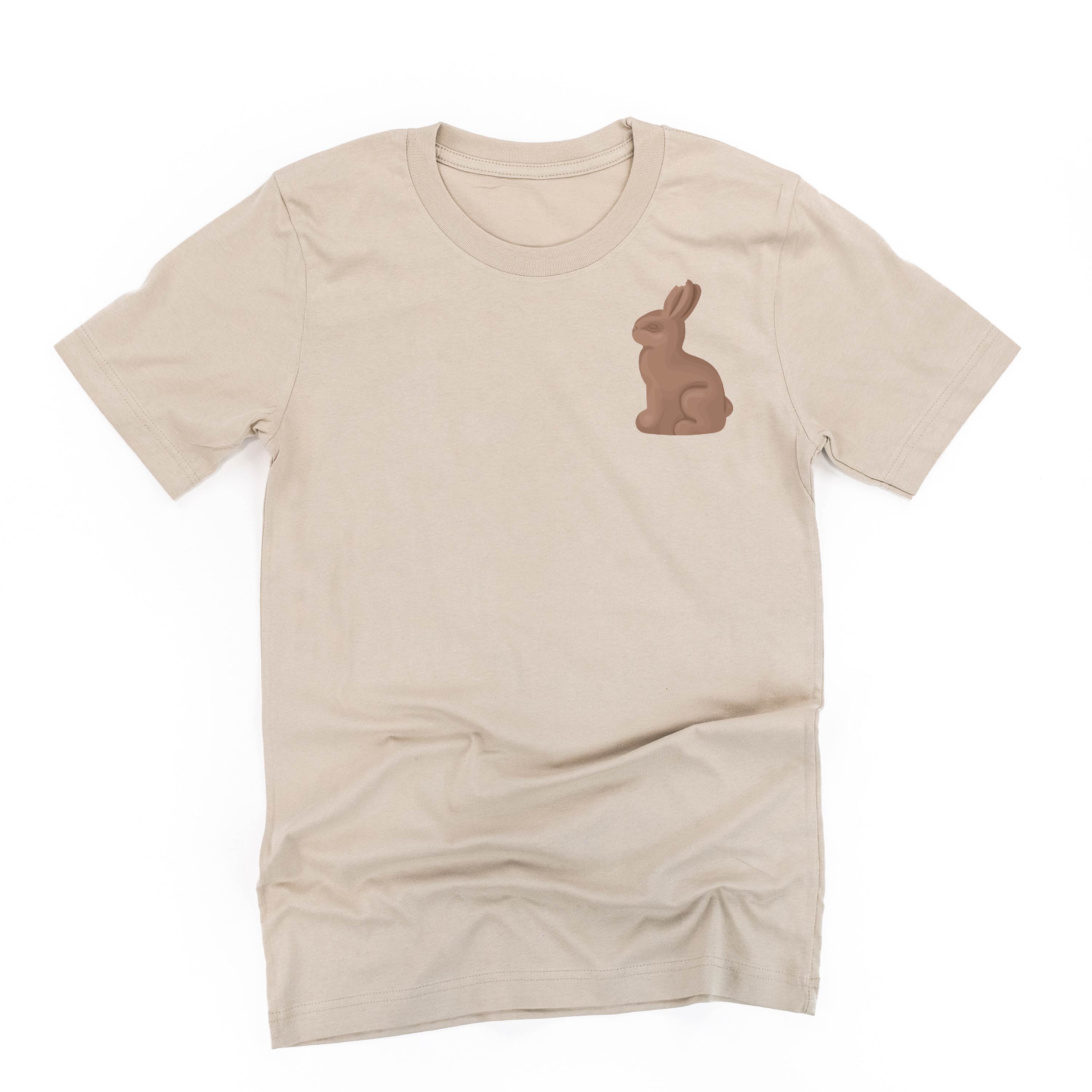 Chocolate Bunny (pocket) - Unisex Tee Little Mama Shirt Shop