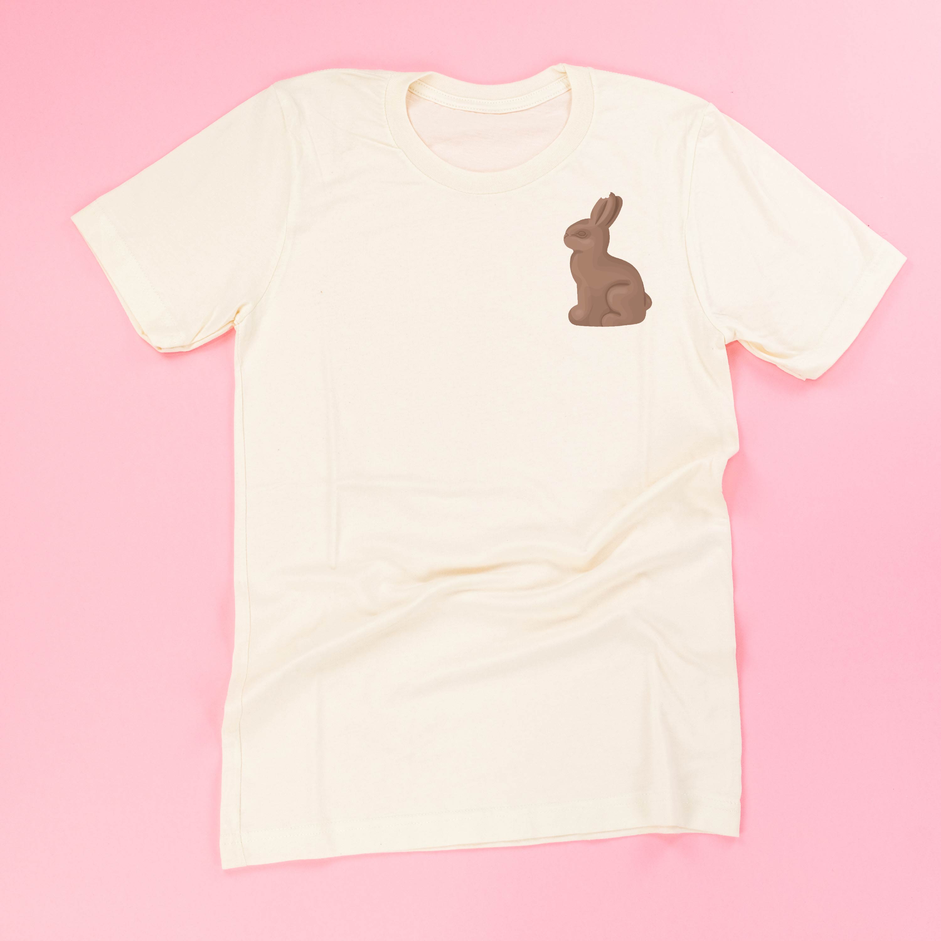 Chocolate Bunny (pocket) - Unisex Tee Little Mama Shirt Shop
