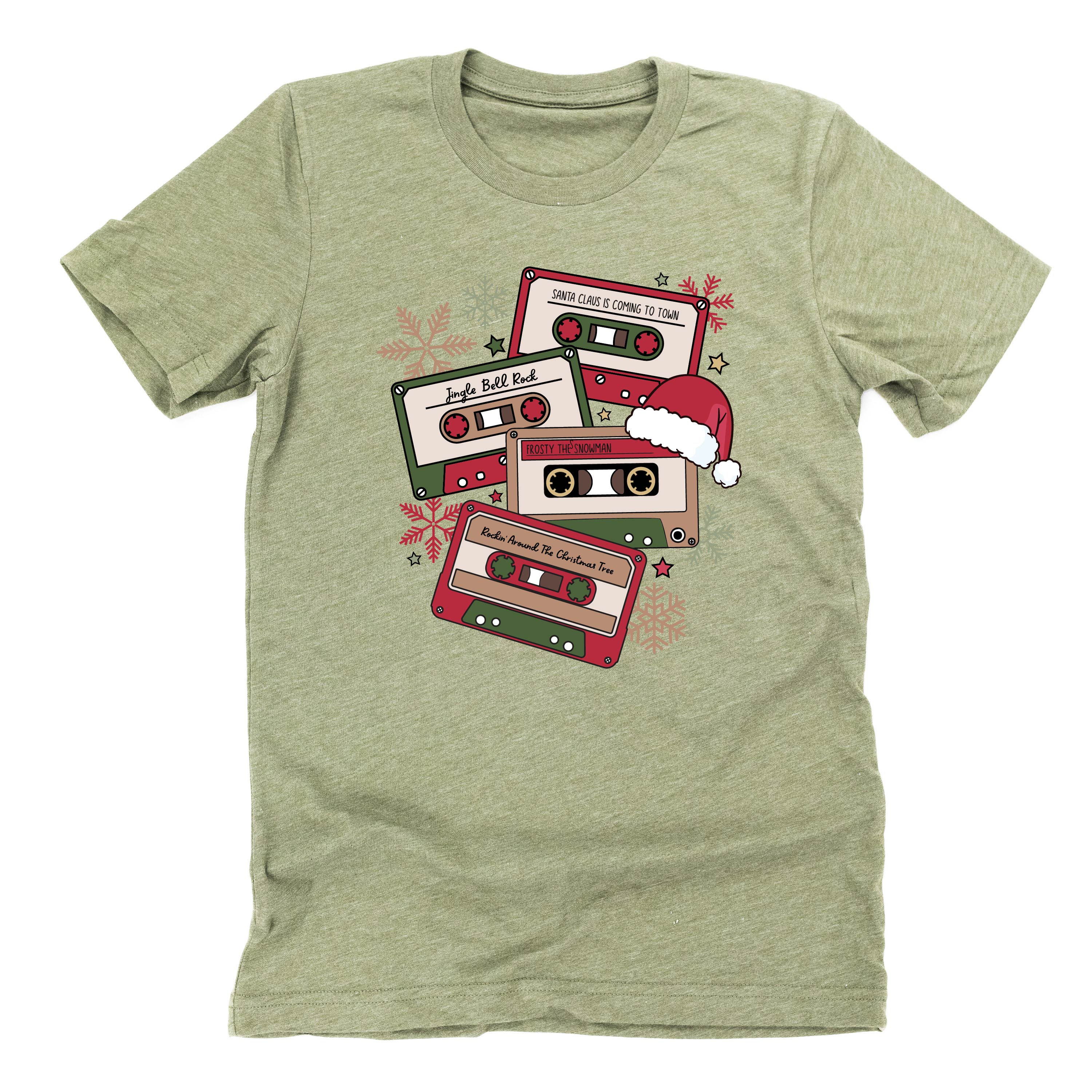 Christmas Cassette Tapes - Unisex Tee Little Mama Shirt Shop