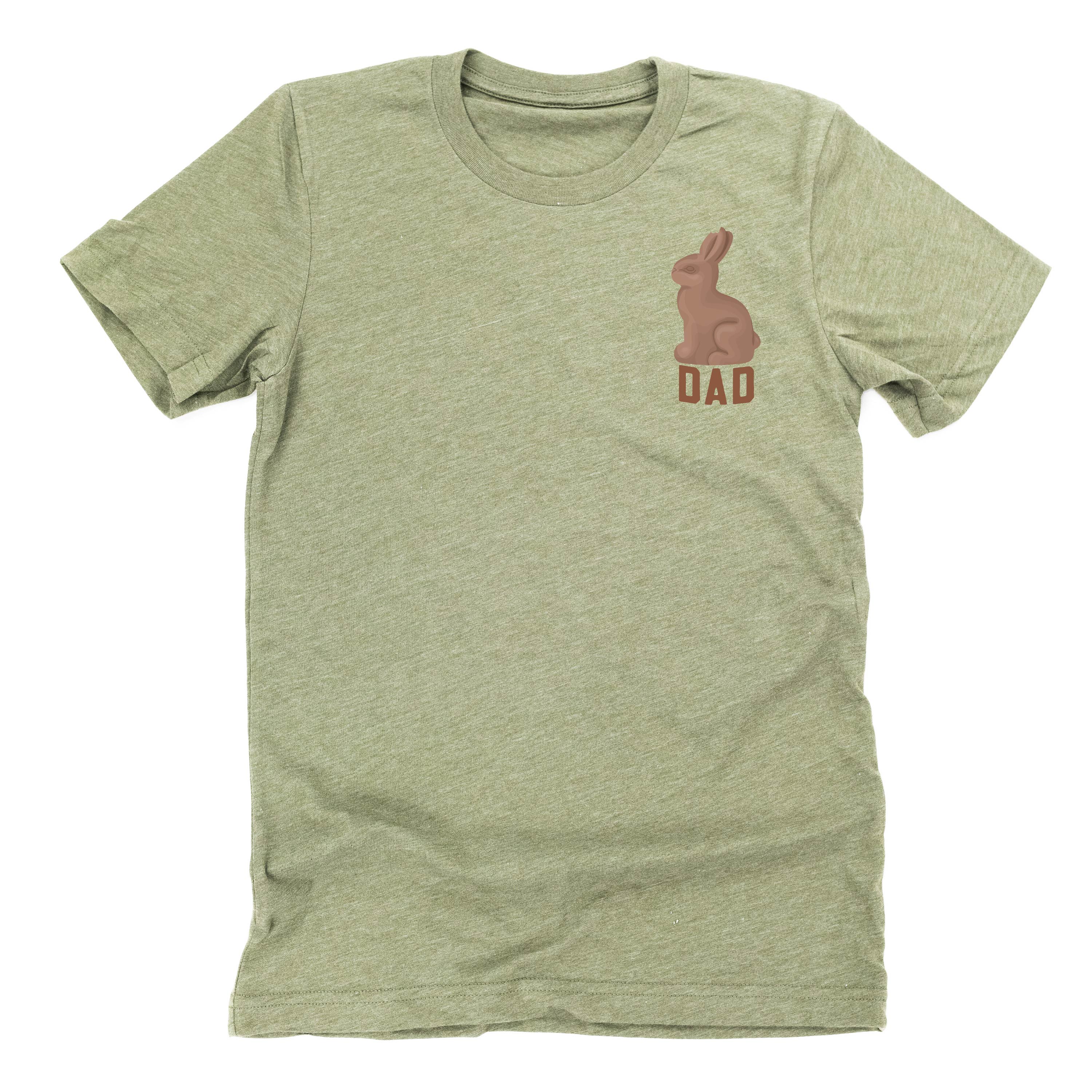 Dad - Chocolate Bunny (pocket) - Unisex Tee Little Mama Shirt Shop