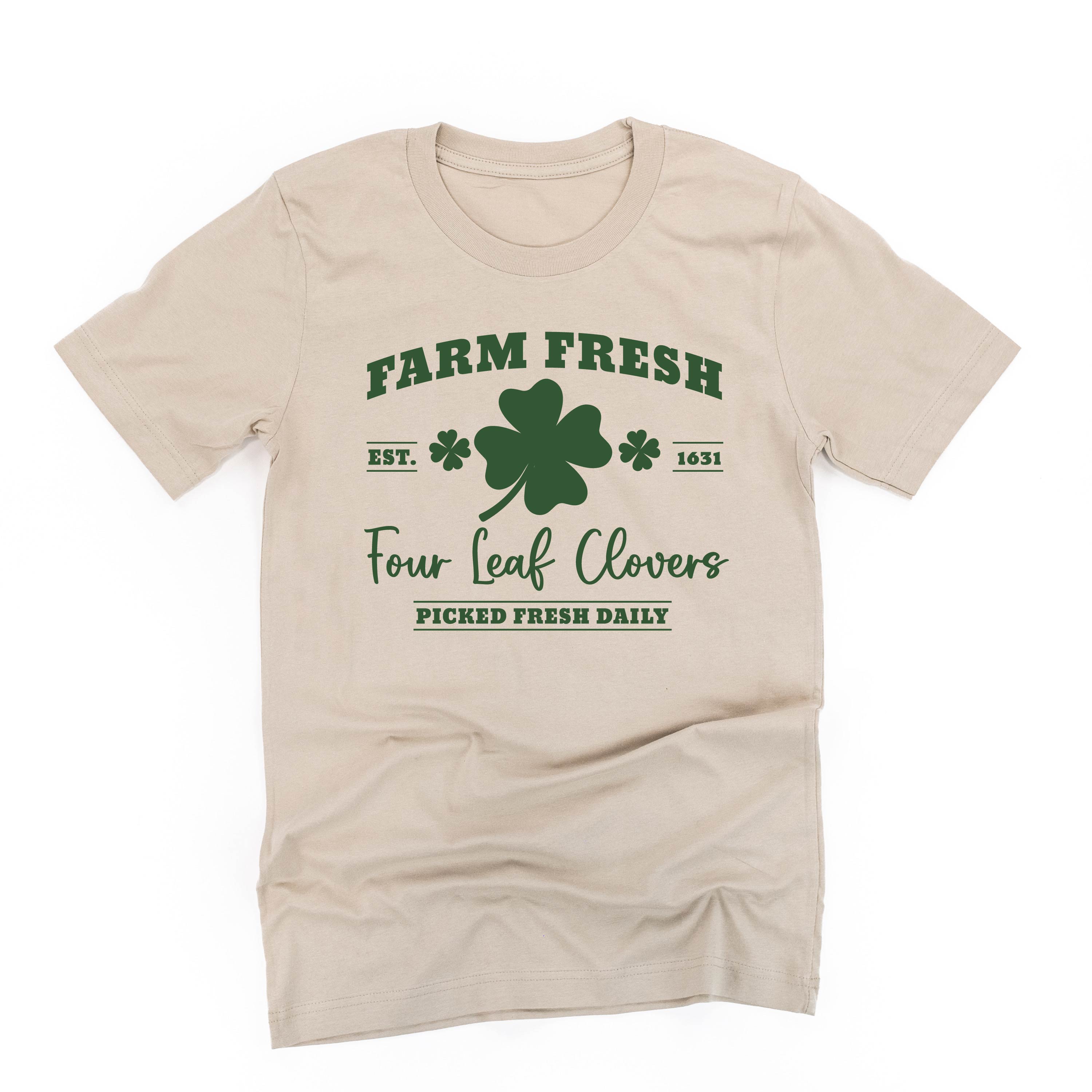 Farm Fresh Four Leaf Clovers - Unisex Tee Little Mama Shirt Shop