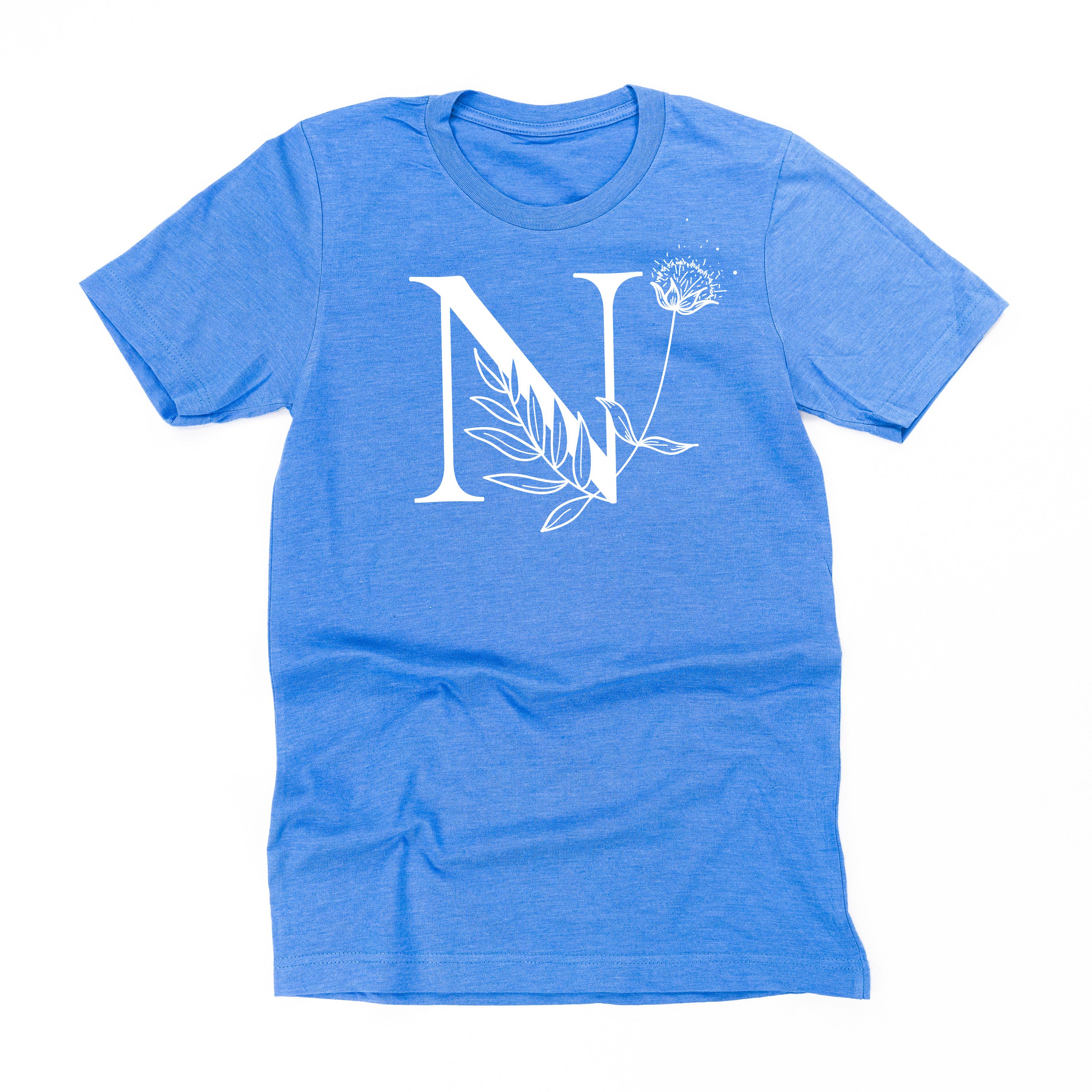 Floral Initials - Unisex Tee Little Mama Shirt Shop