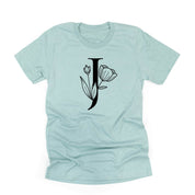Floral Initials - Unisex Tee Little Mama Shirt Shop