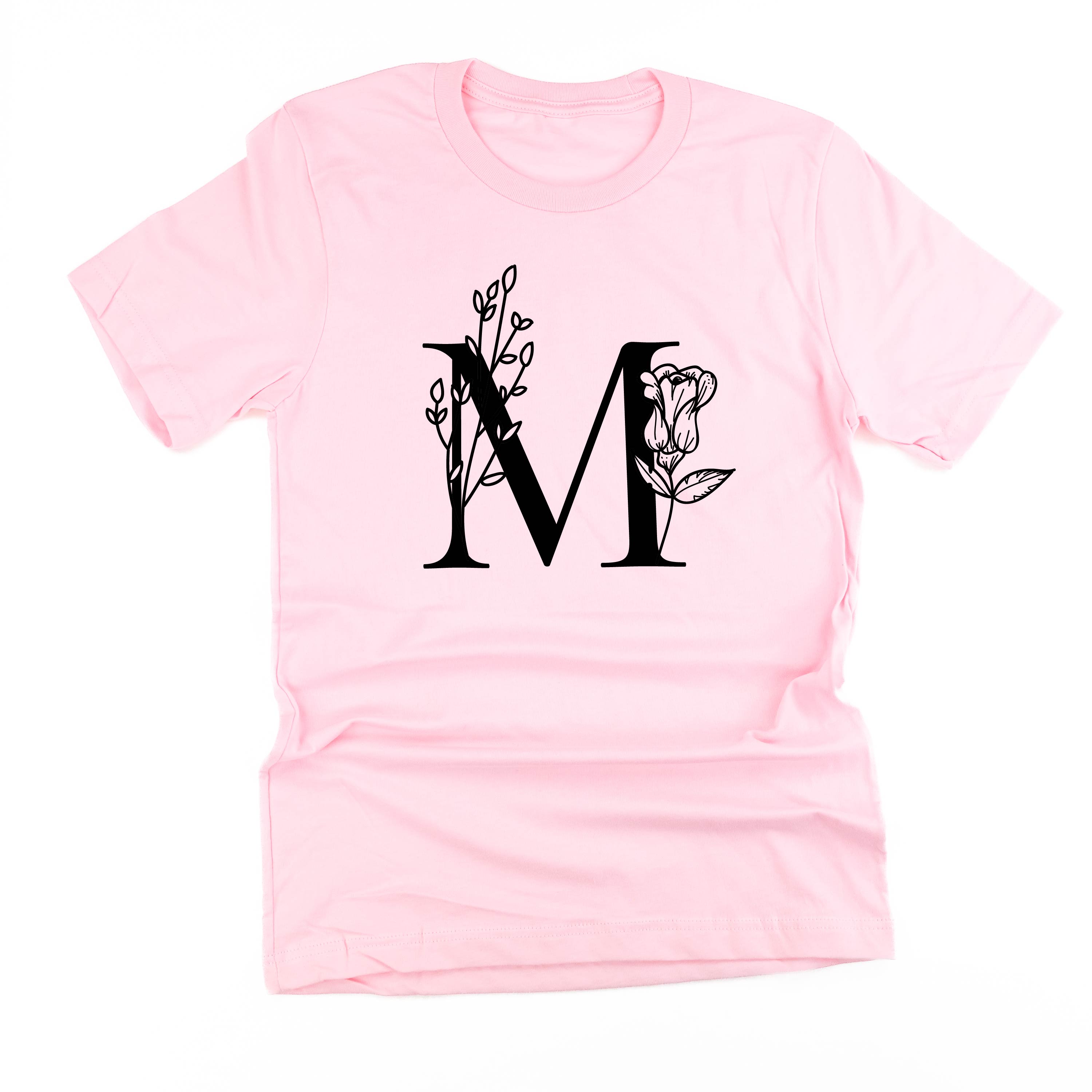 Floral Initials - Unisex Tee Little Mama Shirt Shop