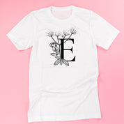 Floral Initials - Unisex Tee Little Mama Shirt Shop