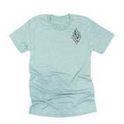 Flower Diamond (Pocket Front) w/ Actually Life is Beautiful and I Have Time (Back) - Unisex Tee Little Mama Shirt Shop