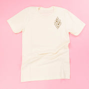 Flower Diamond (Pocket Front) w/ Actually Life is Beautiful and I Have Time (Back) - Unisex Tee Little Mama Shirt Shop