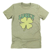 Green Oversized Lucky Shamrock - Unisex Tee Little Mama Shirt Shop
