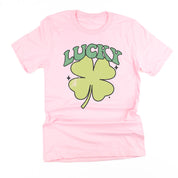 Green Oversized Lucky Shamrock - Unisex Tee Little Mama Shirt Shop