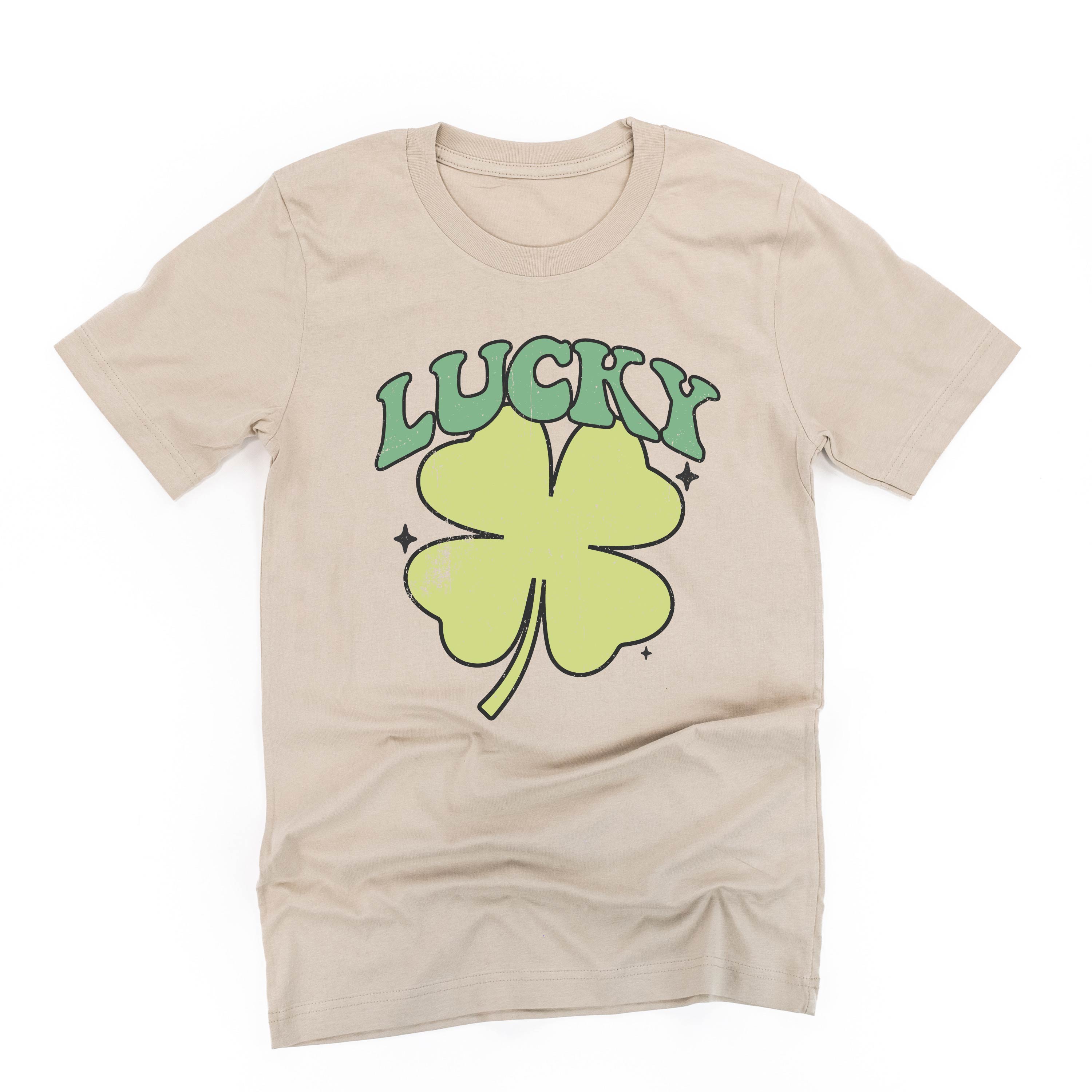 Green Oversized Lucky Shamrock - Unisex Tee Little Mama Shirt Shop