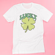Green Oversized Lucky Shamrock - Unisex Tee Little Mama Shirt Shop