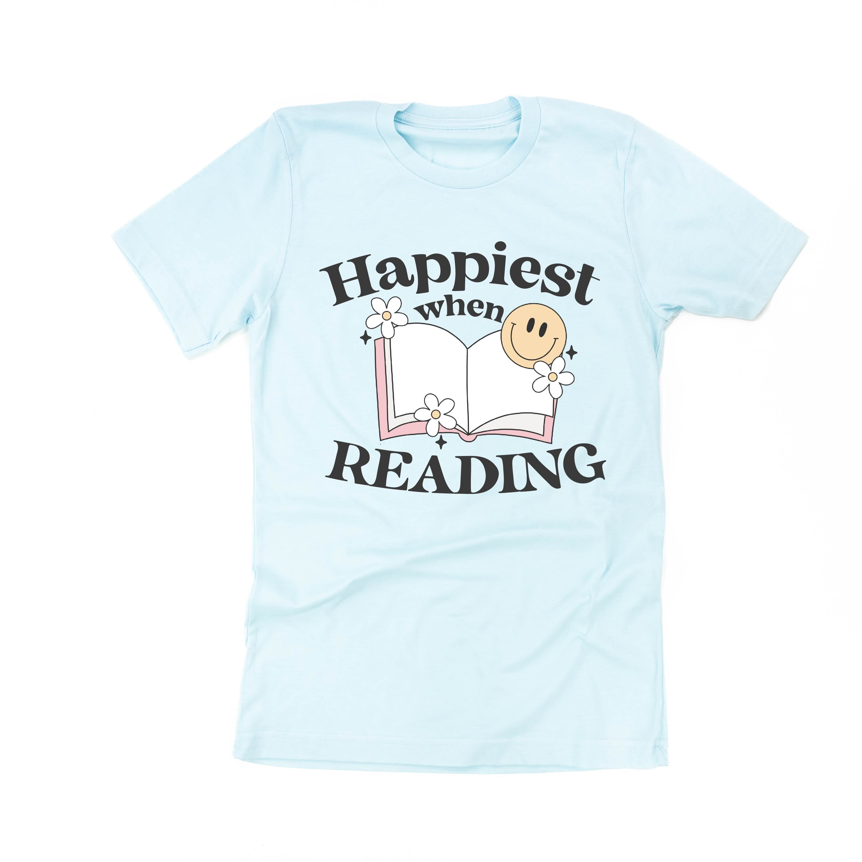 Happiest When Reading - Unisex Tee Little Mama Shirt Shop
