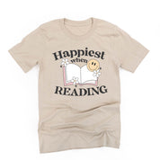 Happiest When Reading - Unisex Tee Little Mama Shirt Shop