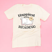 Happiest When Reading - Unisex Tee Little Mama Shirt Shop