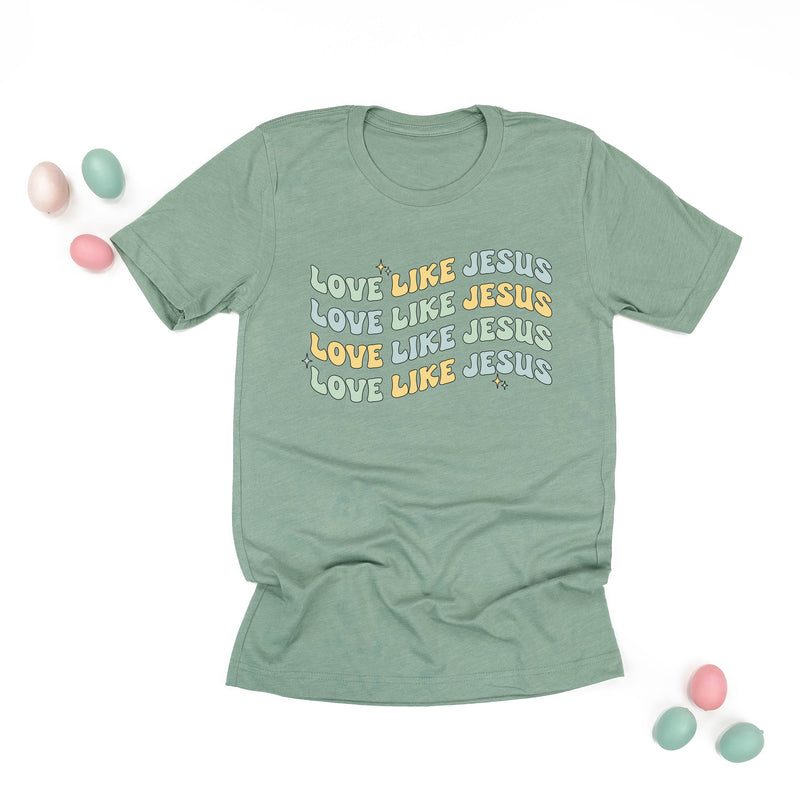adult_unisex_tees_love_like_Jesus_boy_little_mama_shirt_shop