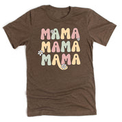 MAMA x3 with Daisies - Unisex Tee Little Mama Shirt Shop