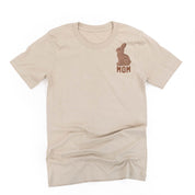 Mom - Chocolate Bunny (pocket) - Unisex Tee Little Mama Shirt Shop