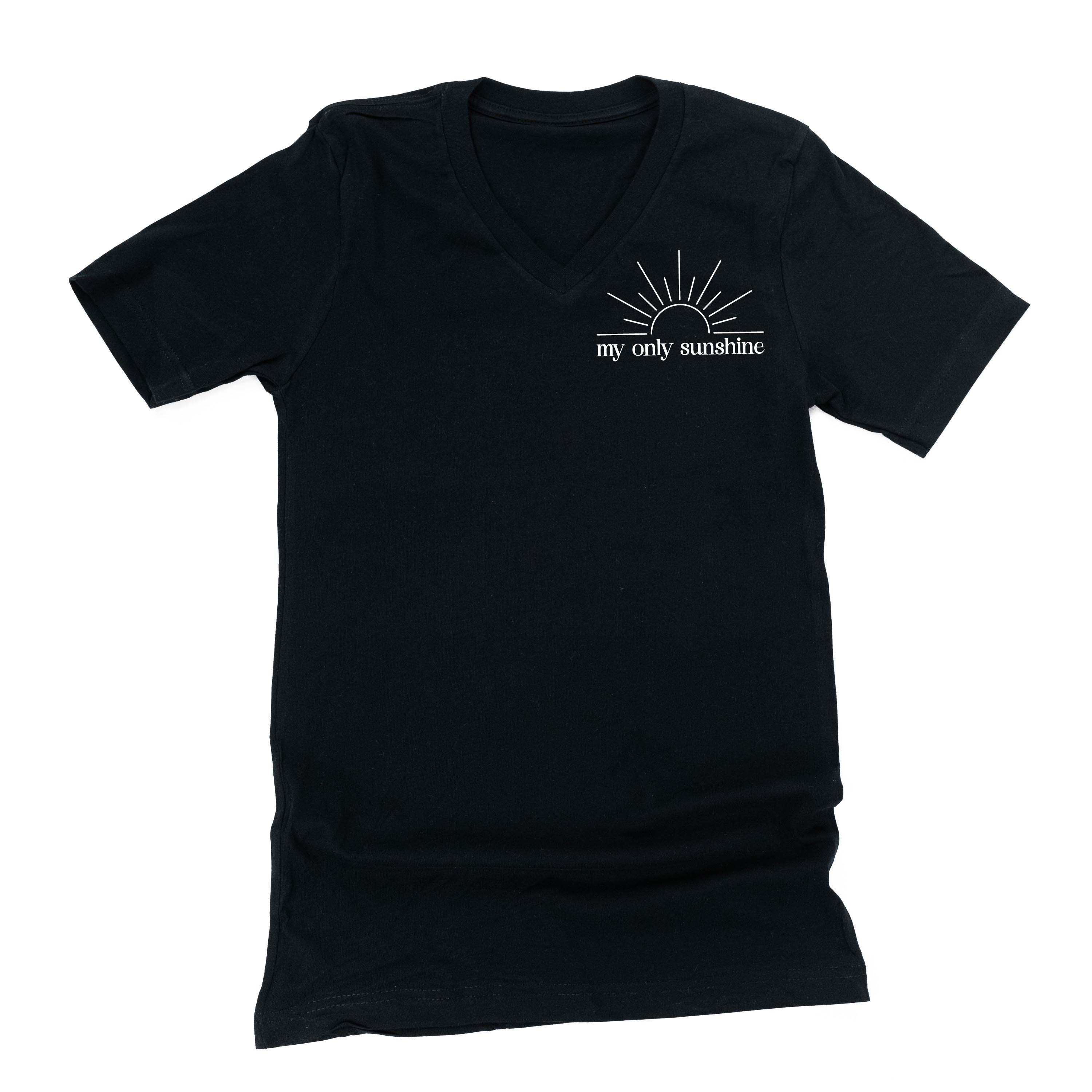 My Only Sunshine Pocket Design w/ Full Sun on Back - Unisex Tee Little Mama Shirt Shop