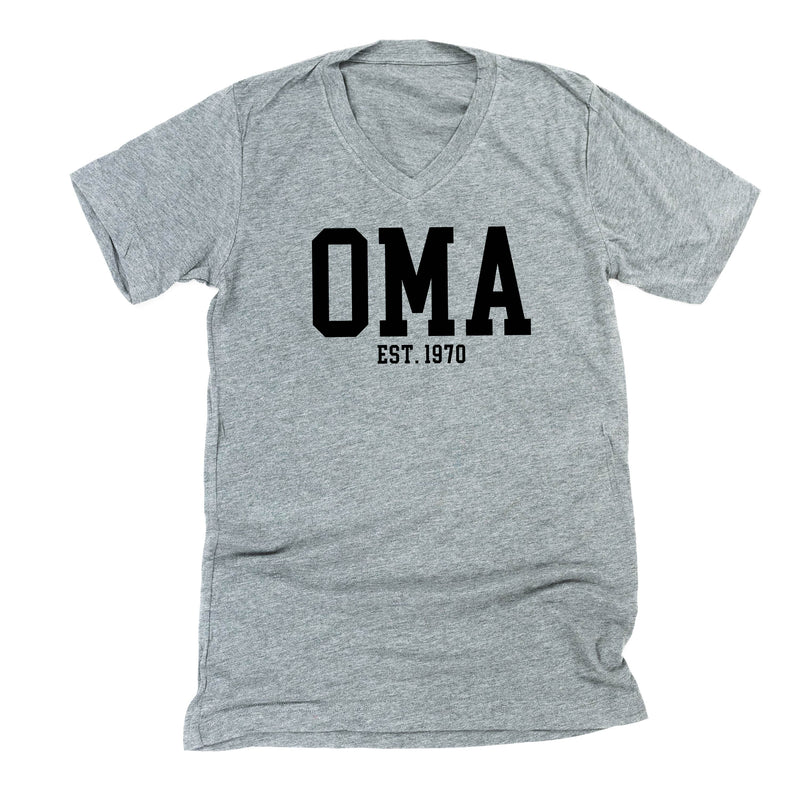 Oma - EST. (Select Your Year) ﻿- Unisex Tee