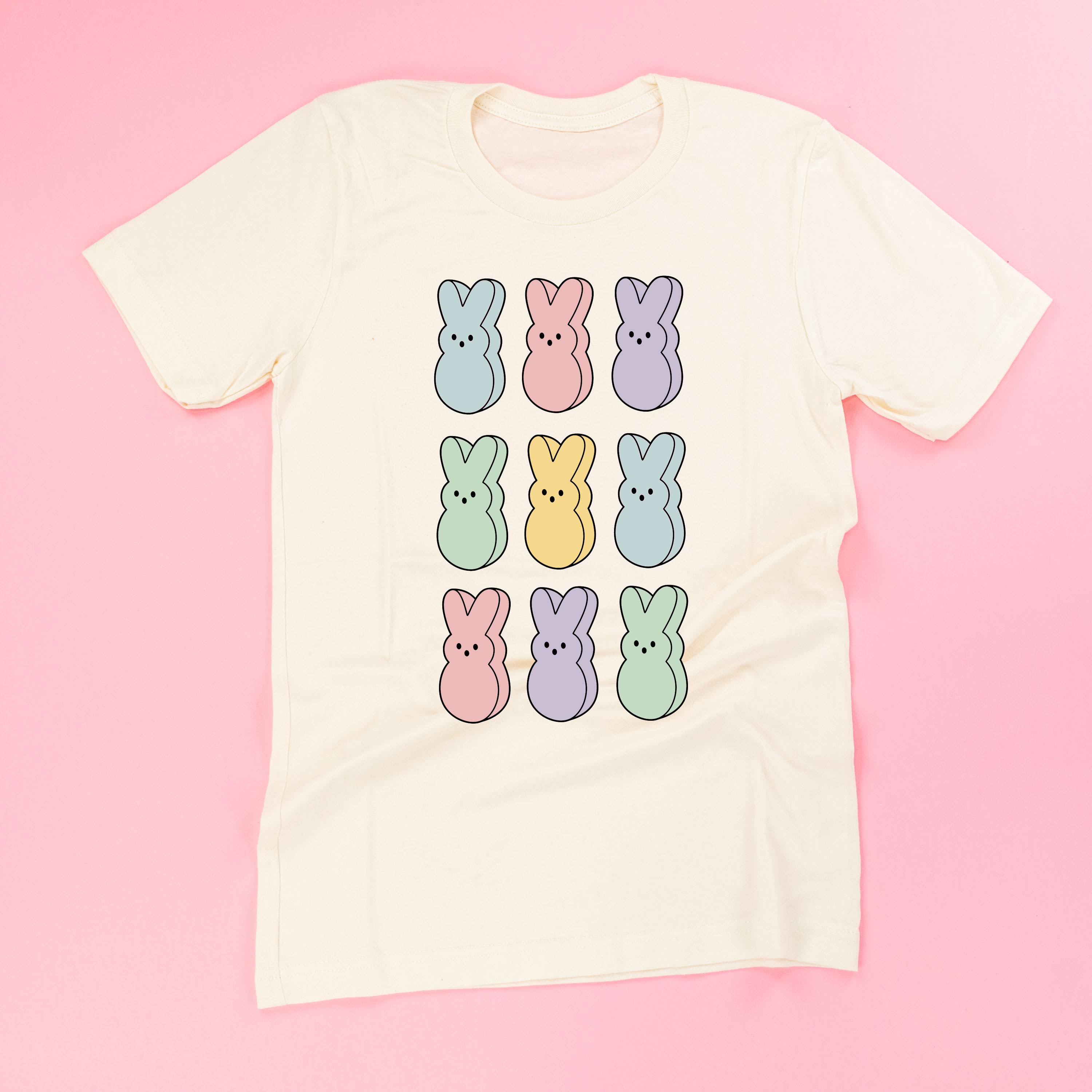 Pastel Peeps - 3x3 - Unisex Tee Little Mama Shirt Shop