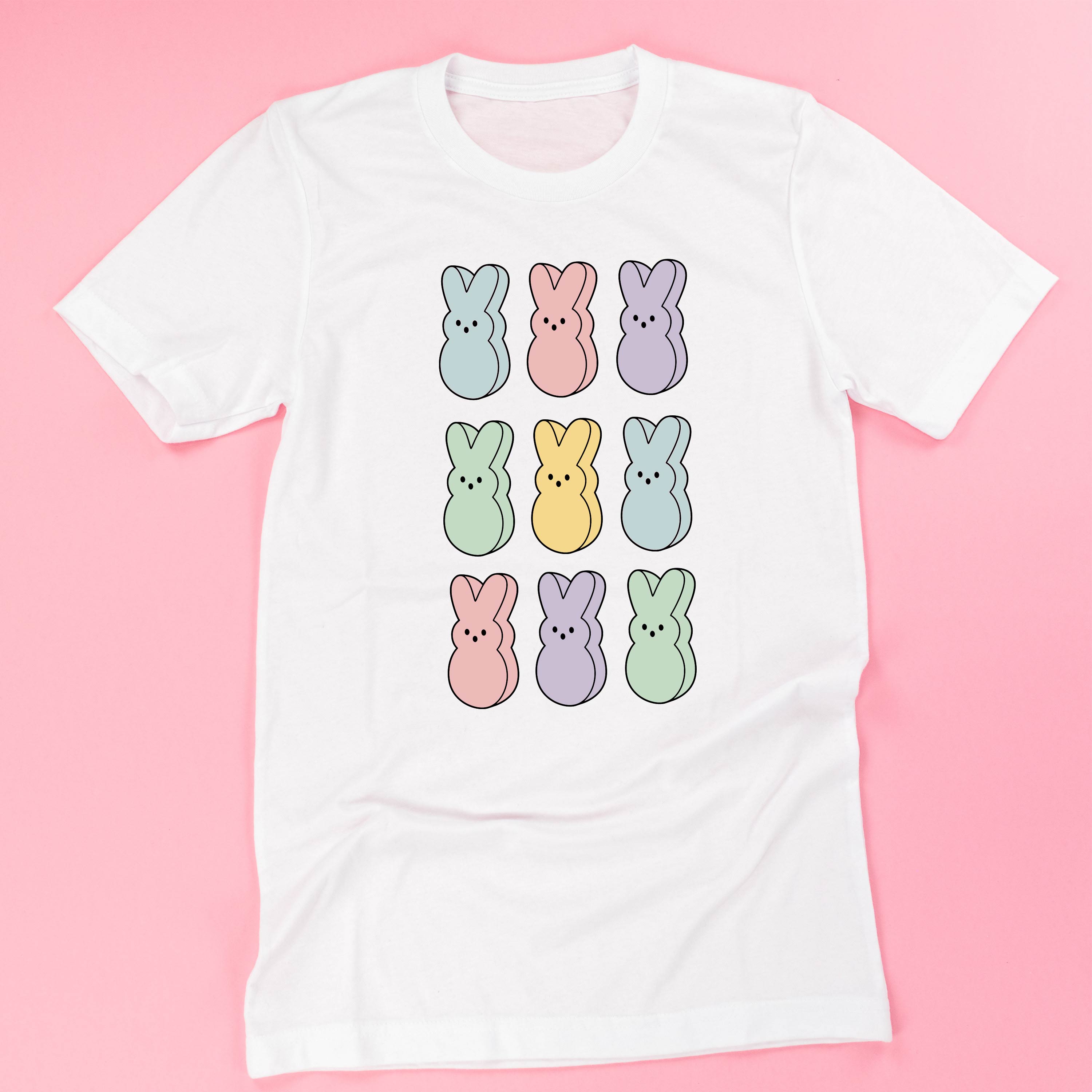 Pastel Peeps - 3x3 - Unisex Tee Little Mama Shirt Shop