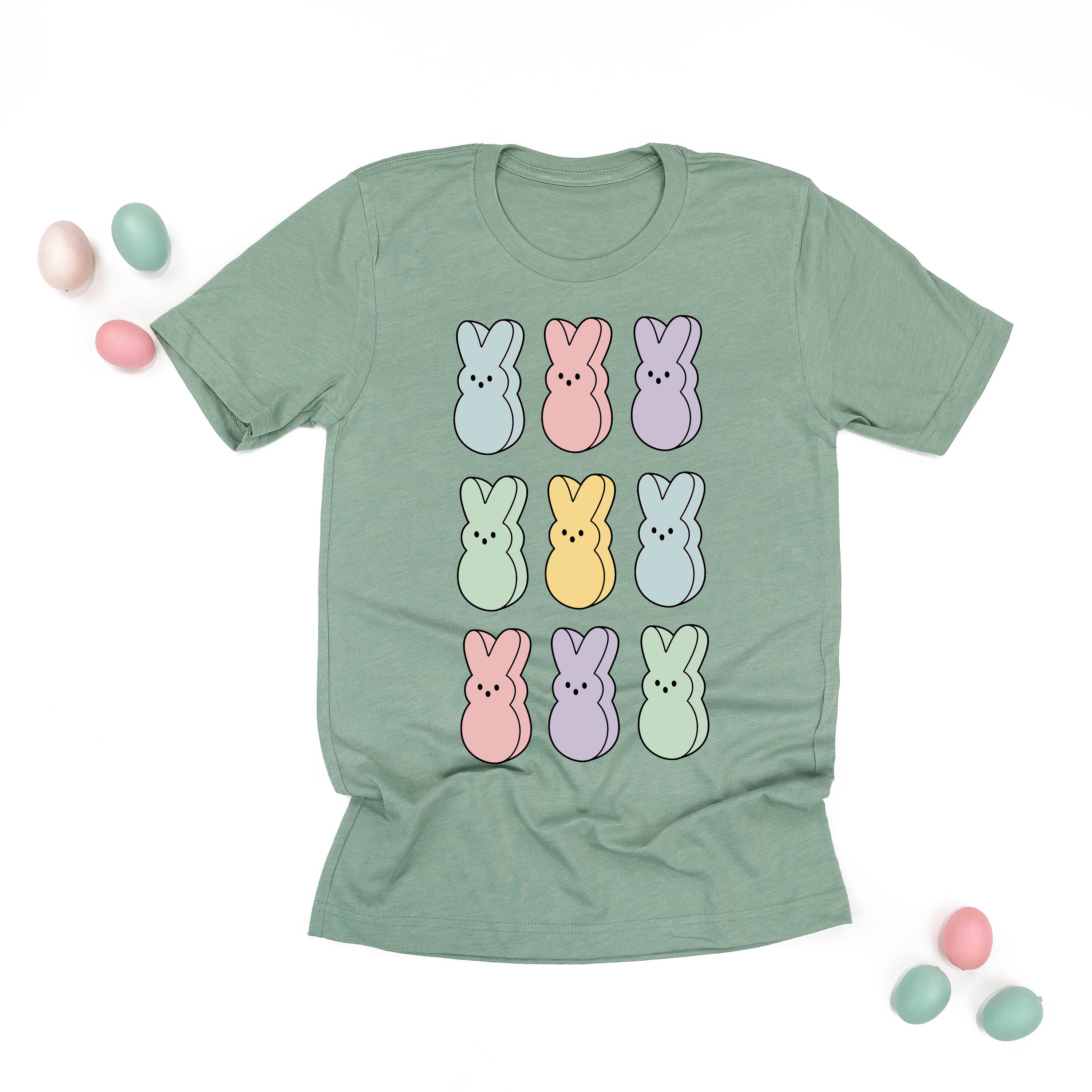 Pastel Peeps - 3x3 - Unisex Tee Little Mama Shirt Shop