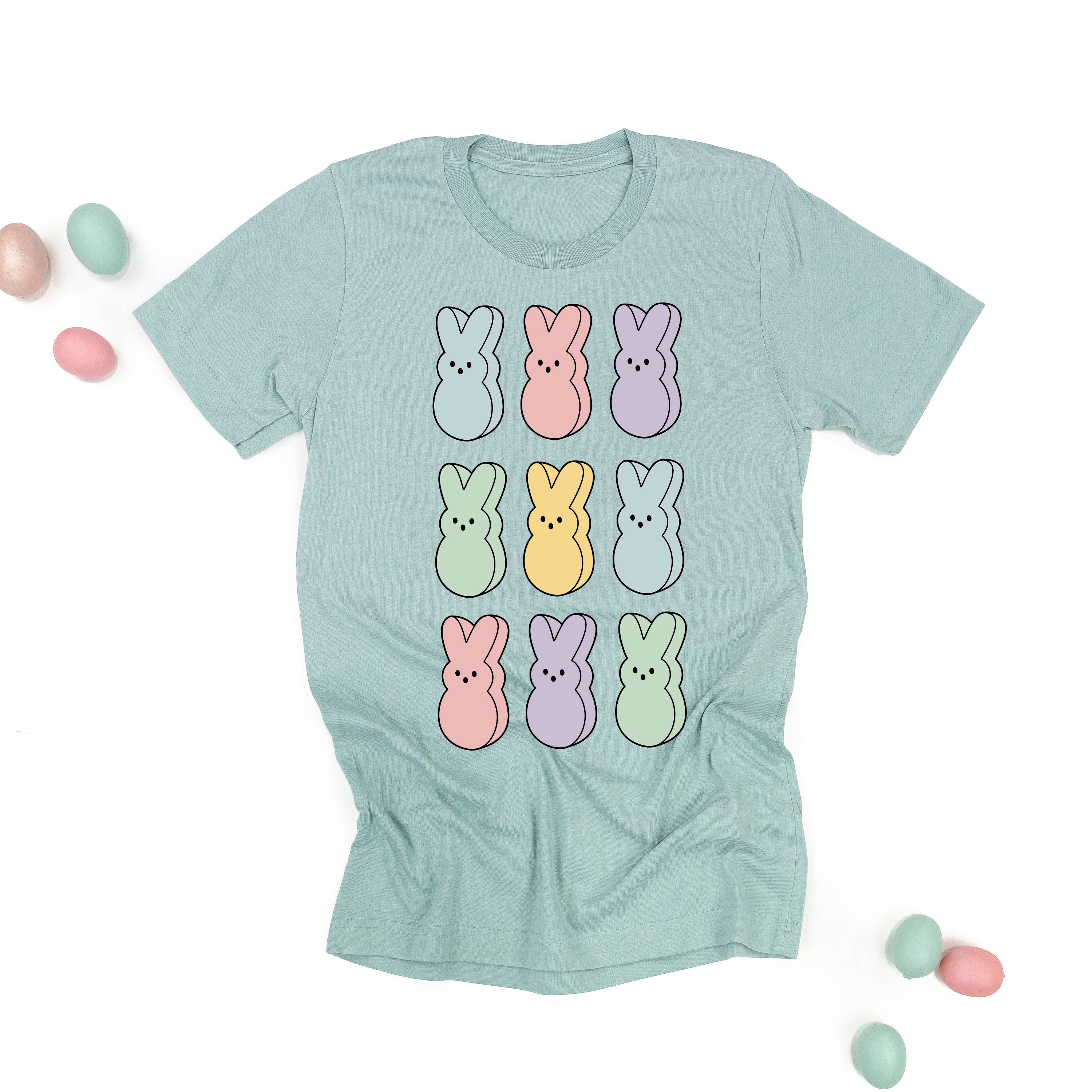 Pastel Peeps - 3x3 - Unisex Tee Little Mama Shirt Shop