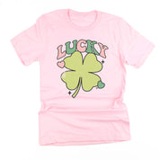 Green Oversized Lucky Shamrock - Unisex Tee Little Mama Shirt Shop