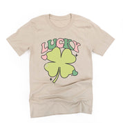 Green Oversized Lucky Shamrock - Unisex Tee Little Mama Shirt Shop