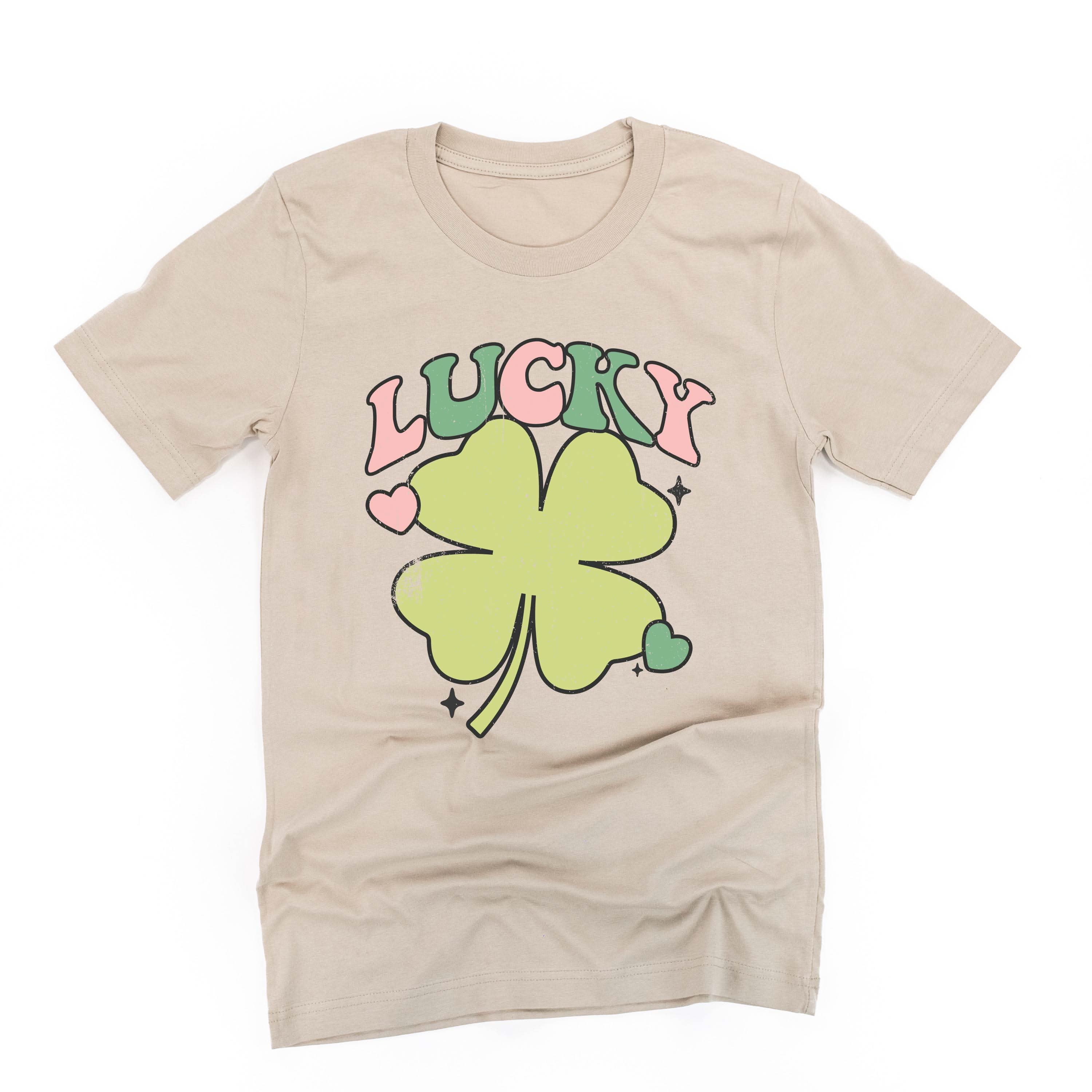 Green Oversized Lucky Shamrock - Unisex Tee Little Mama Shirt Shop