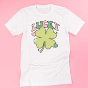 Green Oversized Lucky Shamrock - Unisex Tee Little Mama Shirt Shop