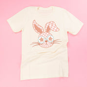 Pink Checkered Bunny - Unisex Tee Little Mama Shirt Shop