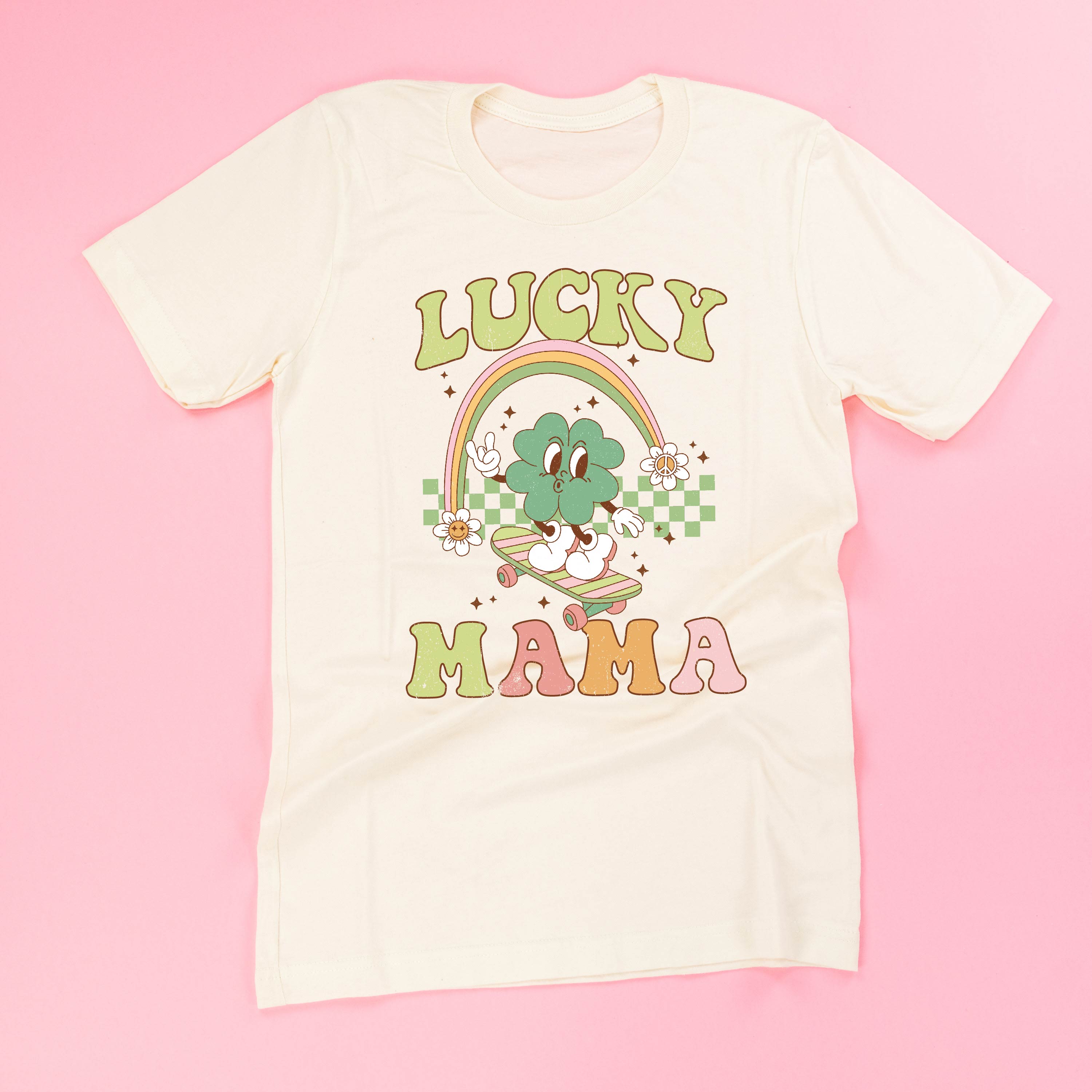 Skateboard - Lucky Mama - Unisex Tee Little Mama Shirt Shop