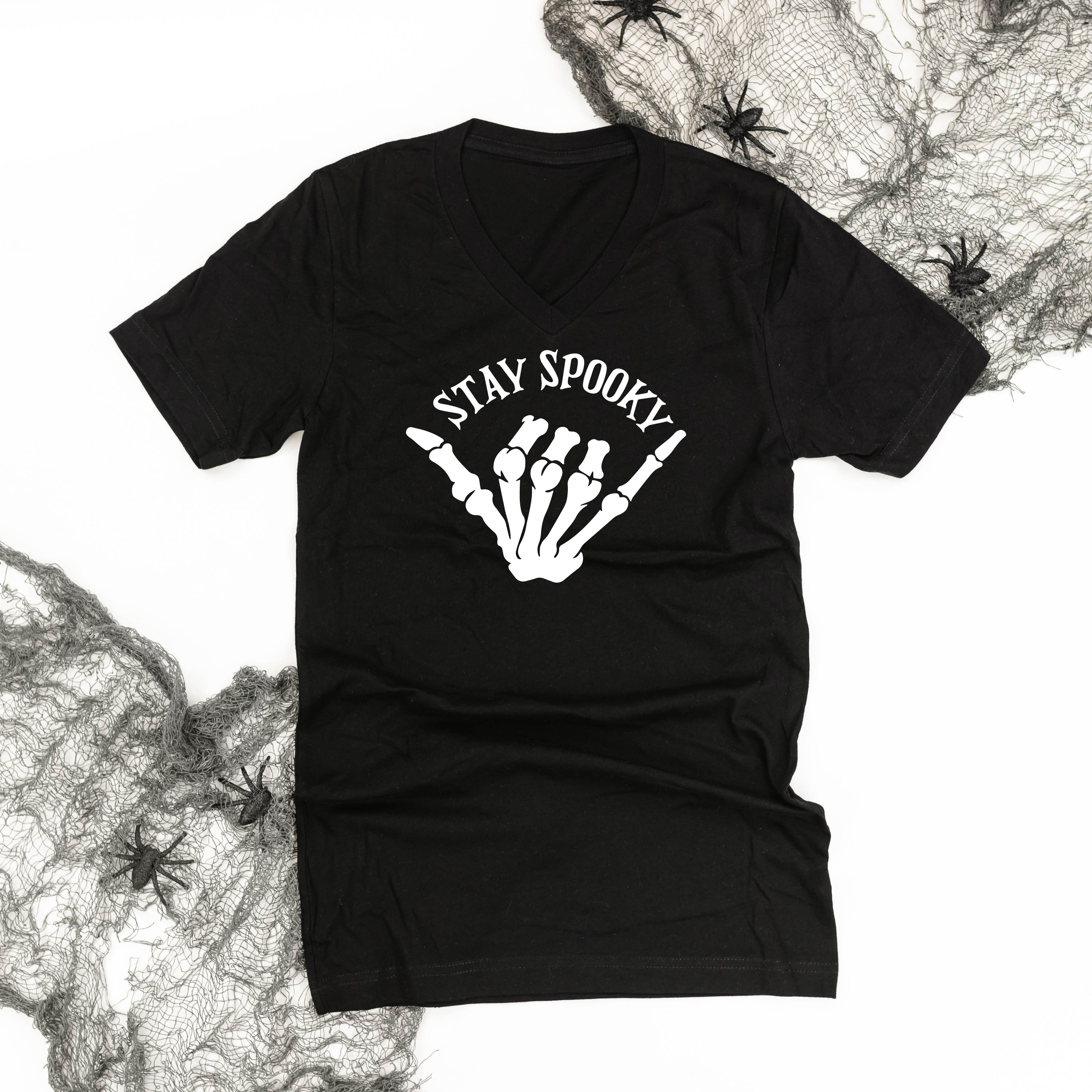 Stay Spooky Skelly Hand - Unisex Tee Little Mama Shirt Shop