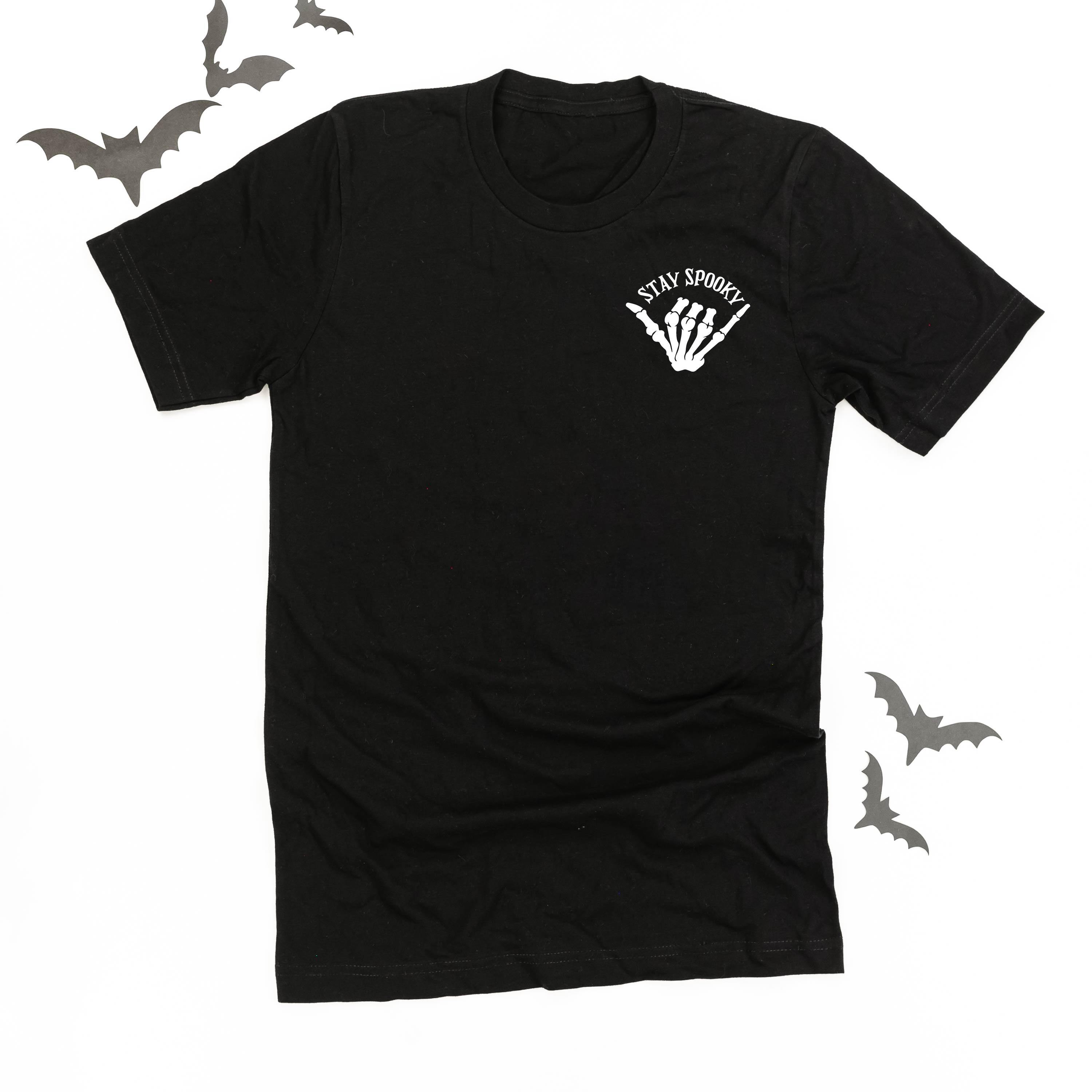 Stay Spooky Skelly Hand - Unisex Tee Little Mama Shirt Shop