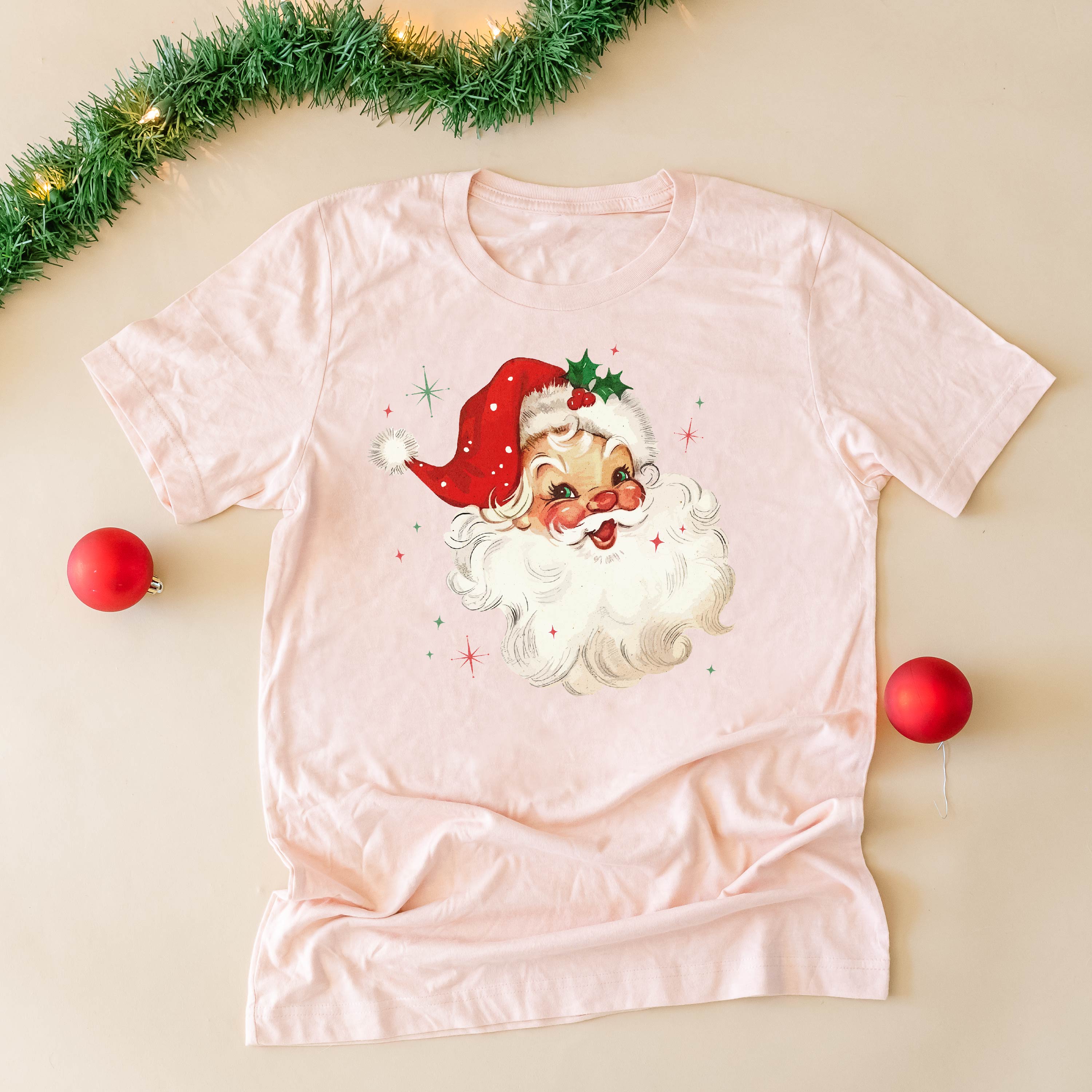 Watercolor Santa - Unisex Tee Little Mama Shirt Shop