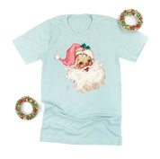 Watercolor Santa - Unisex Tee Little Mama Shirt Shop