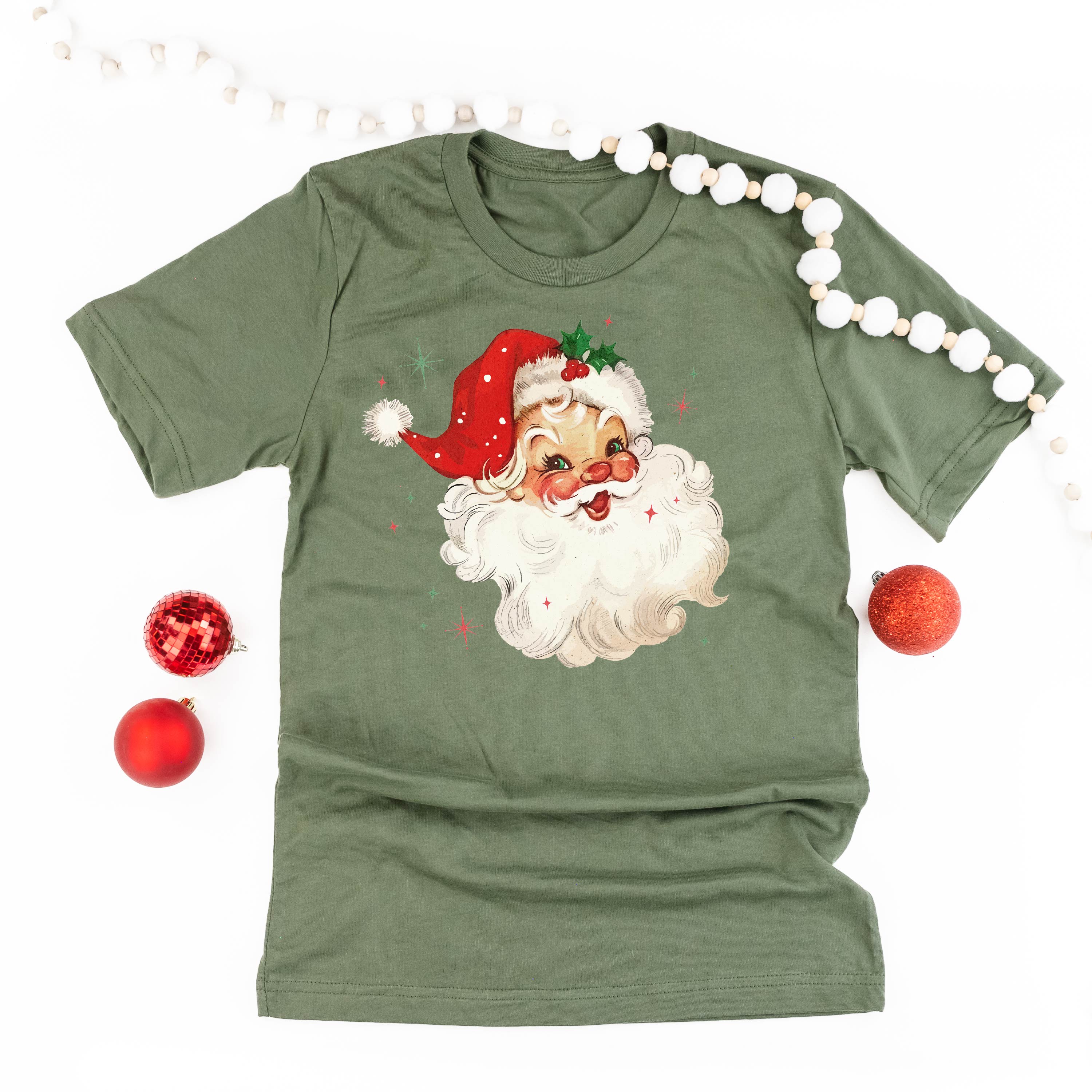 Watercolor Santa - Unisex Tee Little Mama Shirt Shop
