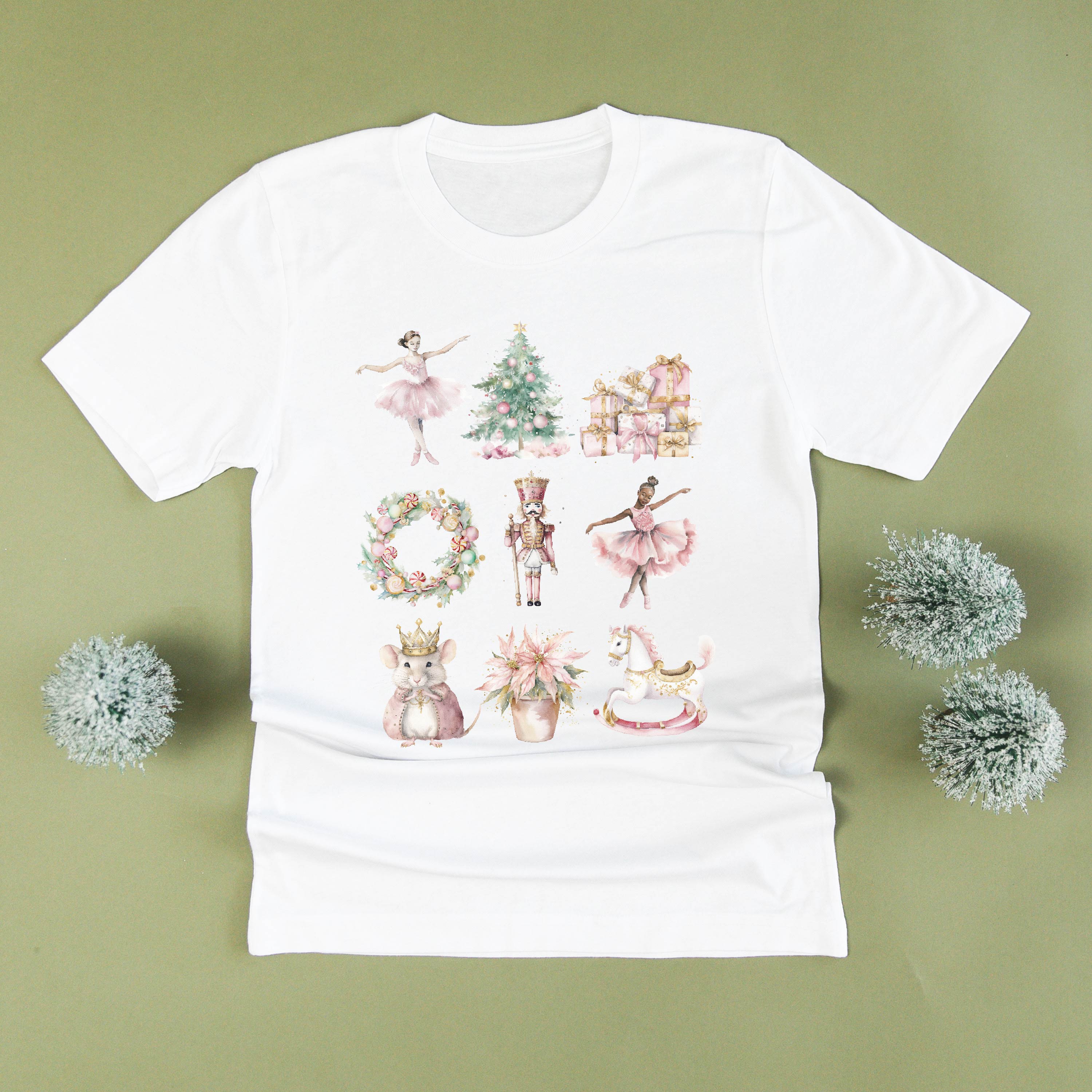 Watercolor Nutcracker - Unisex Tee Little Mama Shirt Shop