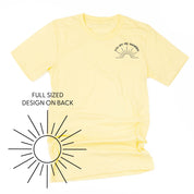 You Are My Sunshine Pocket Design w/ Full Sun on Back - Unisex Tee Little Mama Shirt Shop