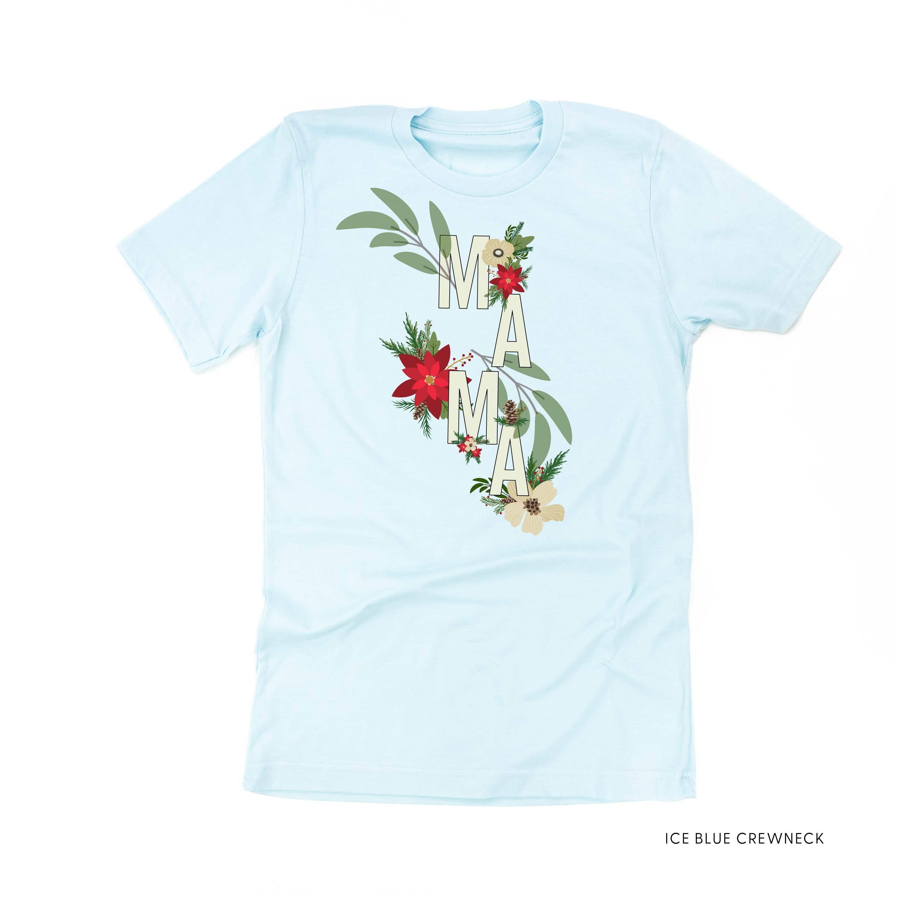 Christmas Floral Mama - Unisex Tee Little Mama Shirt Shop