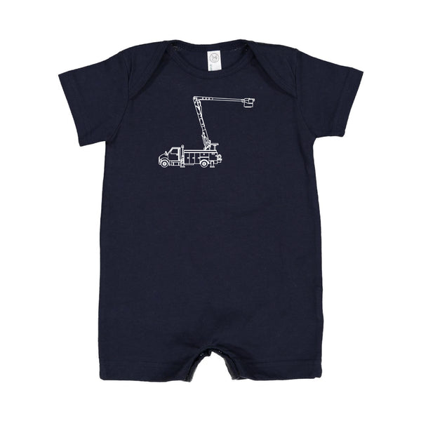 BOOM TRUCK - Minimalist Design - Short Sleeve / Shorts - One Piece Baby Romper