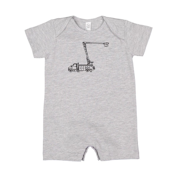 BOOM TRUCK - Minimalist Design - Short Sleeve / Shorts - One Piece Baby Romper